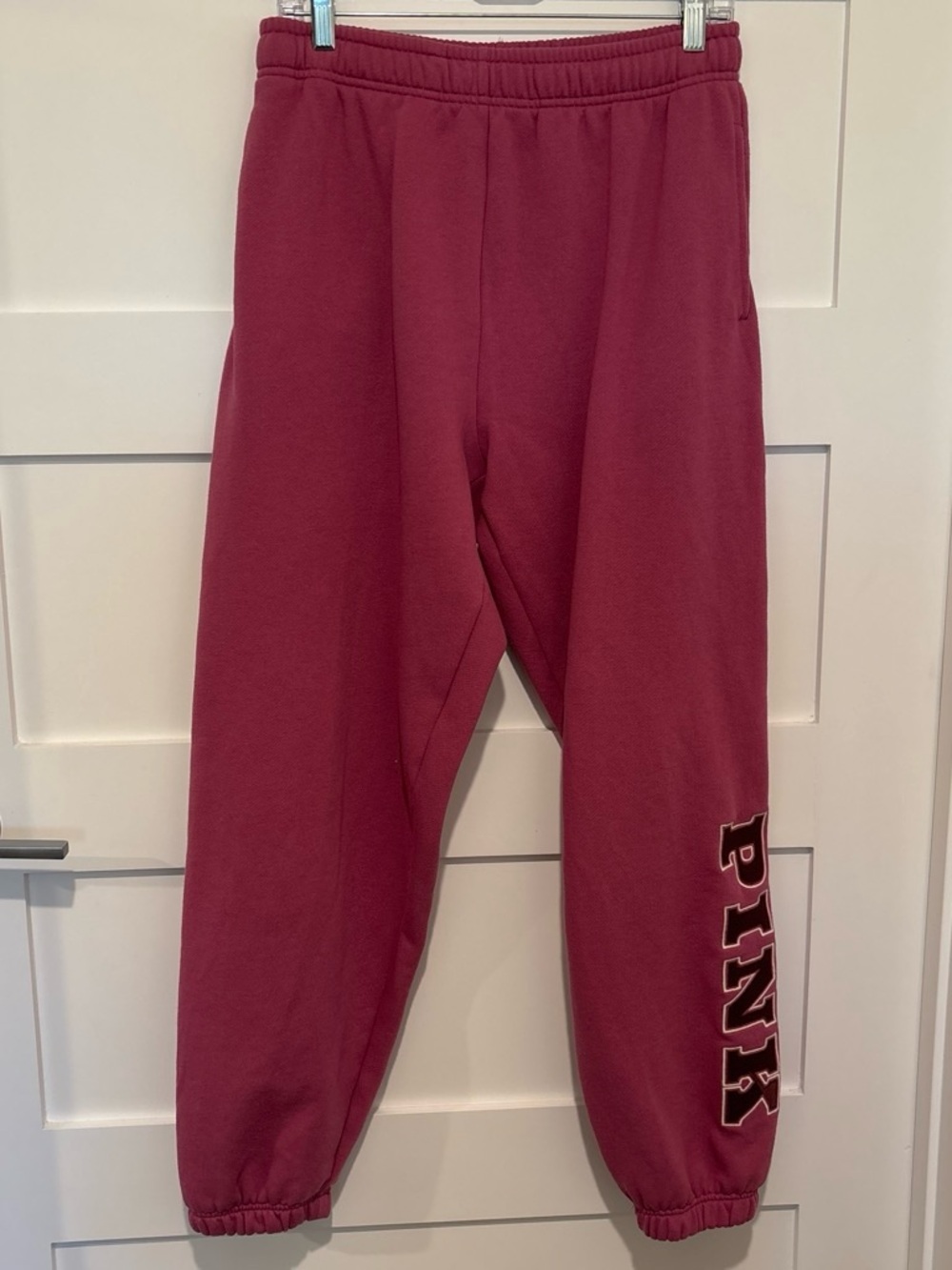 PINK Victoria's Secret Wine Maroon Logo Sweat Joggers